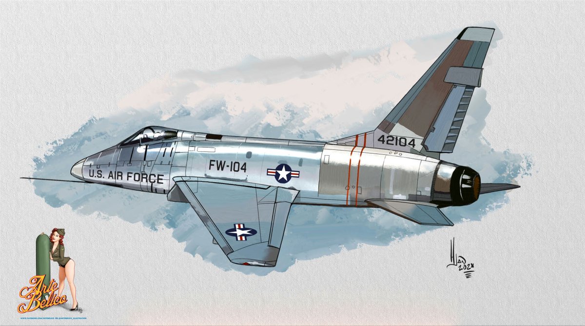 hansclaw's tweet image. Su-7 & f-100 #avgeek #aviation #illustration