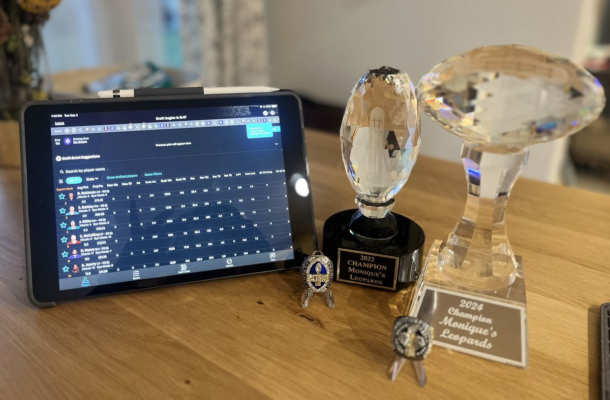 MissMoniqueT's tweet image. The Monique Domin8s 2 Invitational is back. 💎 Two-time champ. Dynasty in the making.

Latinas belong in football, and in the winner’s circle. 🏆

@NFL @NFLFantasy @YahooFantasy @SleeperHQ

#NFL #FantasyFootball #NFLFantasy #WomenInSports #LatinaStrong