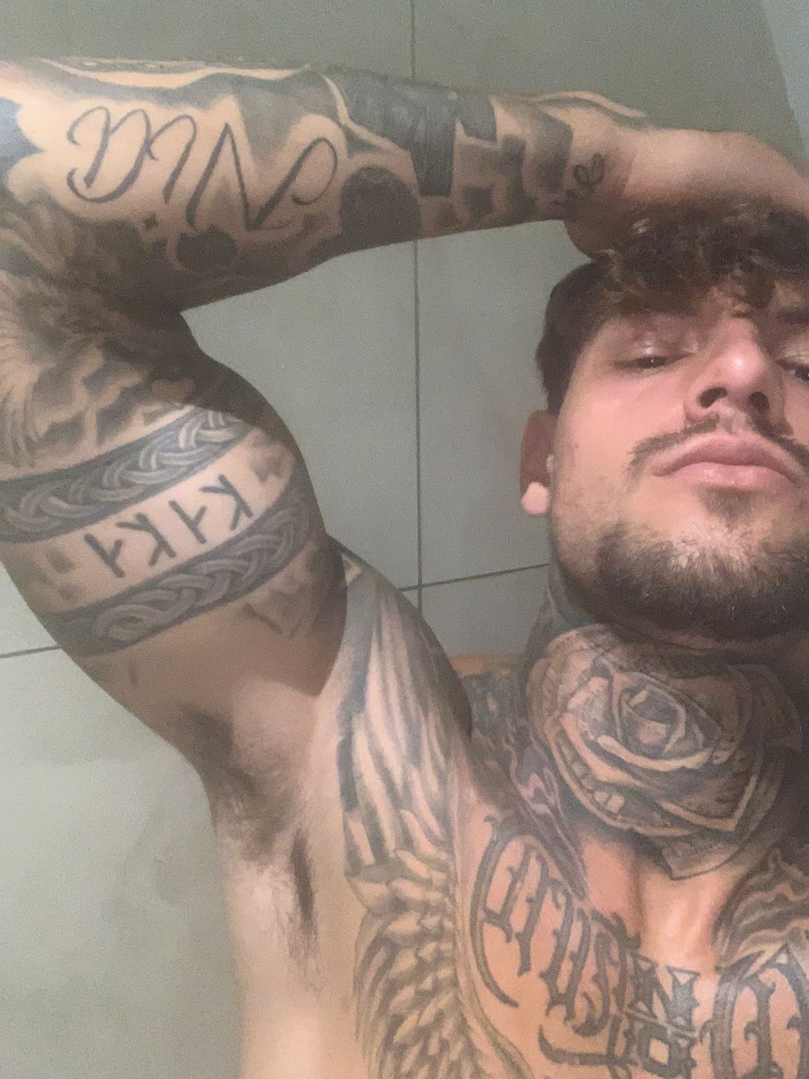 Arms up. Ink on display. Power in every line.

#BodyArt #TattooedMen #Muscle #Aesthetic #MensPhysique