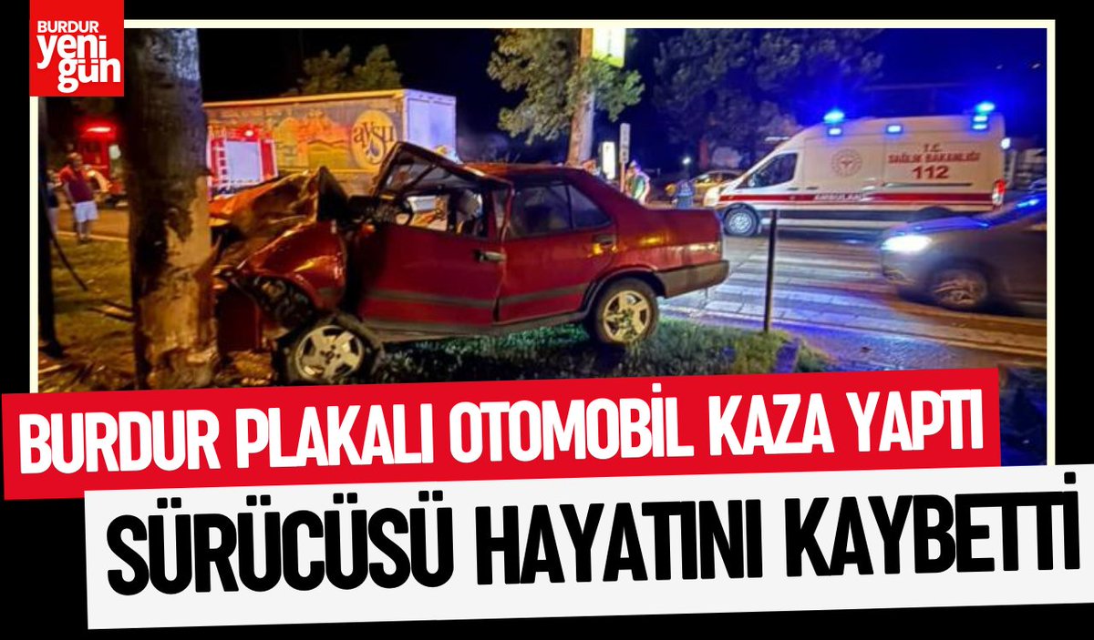 Burdur Plakalı Otomobil Kaza Yaptı; Sürücüsü Hayatını Kaybetti! burduryenigun.com/burdur-plakali…