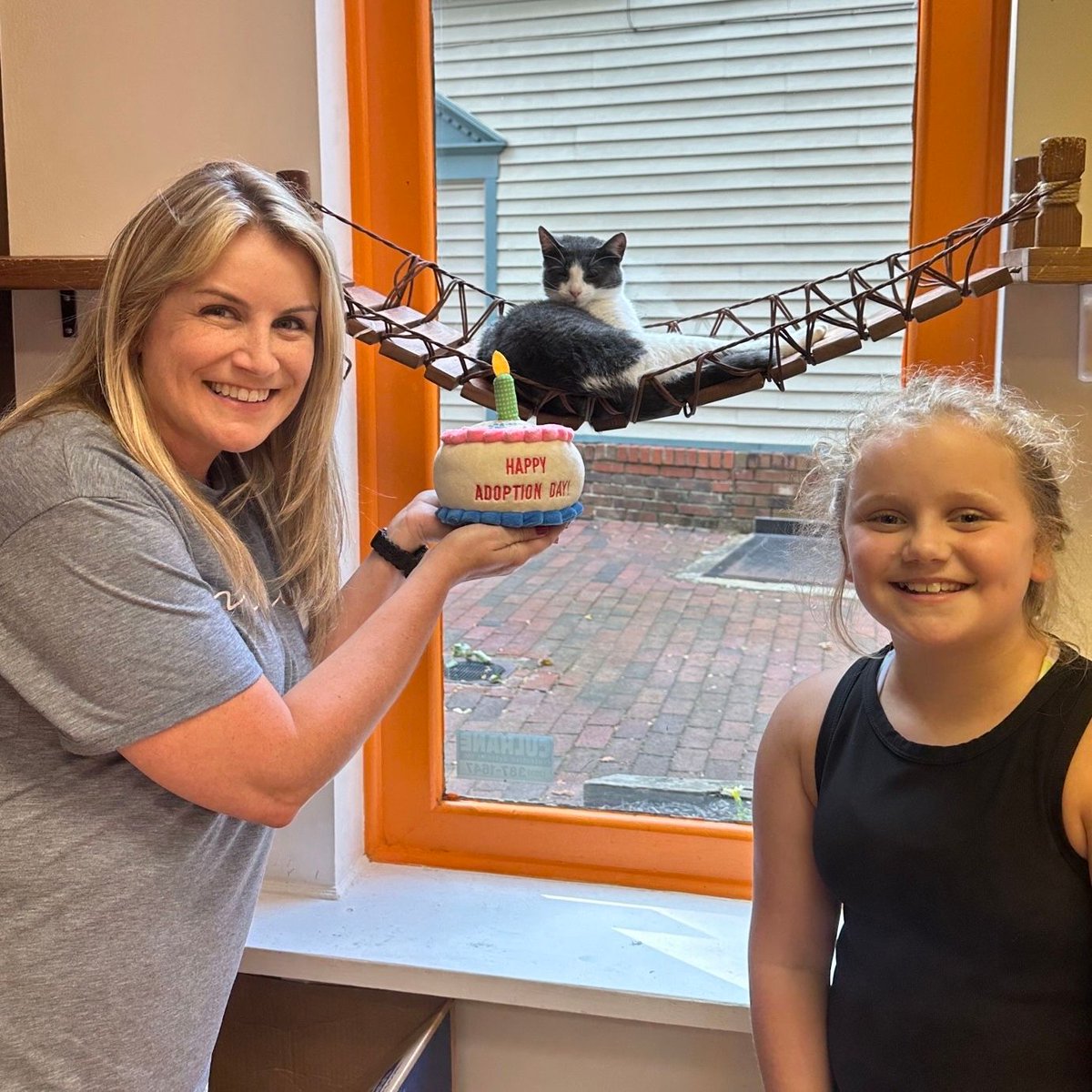 Adoption #1107: Fallon! This sweet girl had an irresistible spot of gray on her mouth. She was gentle and liked pets and cuddles. We can’t wait to hear how she’s doing in her forever home. Congrats, Fallon!