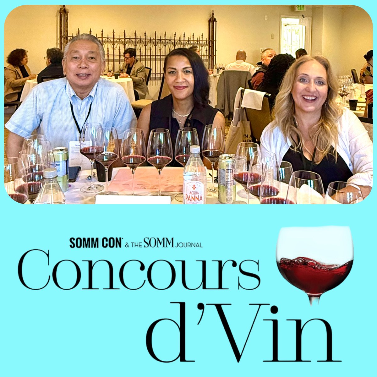 We had five flights before lunch: Prosecco, Sagrantino, Pinot Gris, Vermentino, Pinot Noir, Cabernet Sauvignon, Petit Sirah, Tempranillo &amp; Garnacha.

#concoursdvin #sommcon #sommjournal #tastingpanel #sommconsd #sommelier #wsetdiploma #DipWSET #sakesamurai