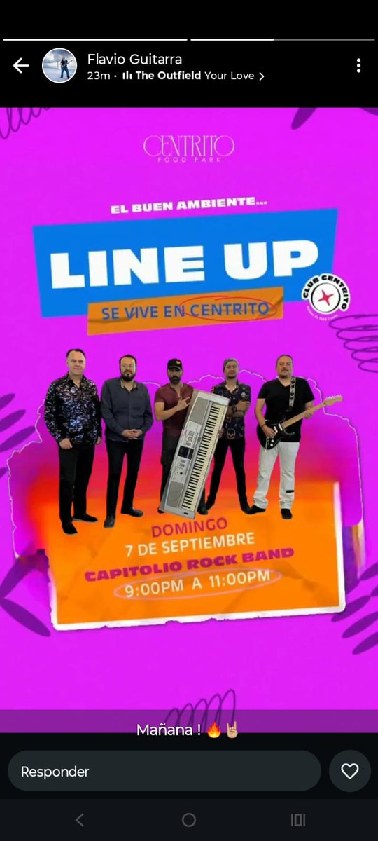 CapitolioRockB's tweet photo. Hoy nos vemos en #CentritoFoodPark 🔥🤘🏼
#CapitolioRockBand #Torreonchido https://t.co/XNT4ZfgyZO