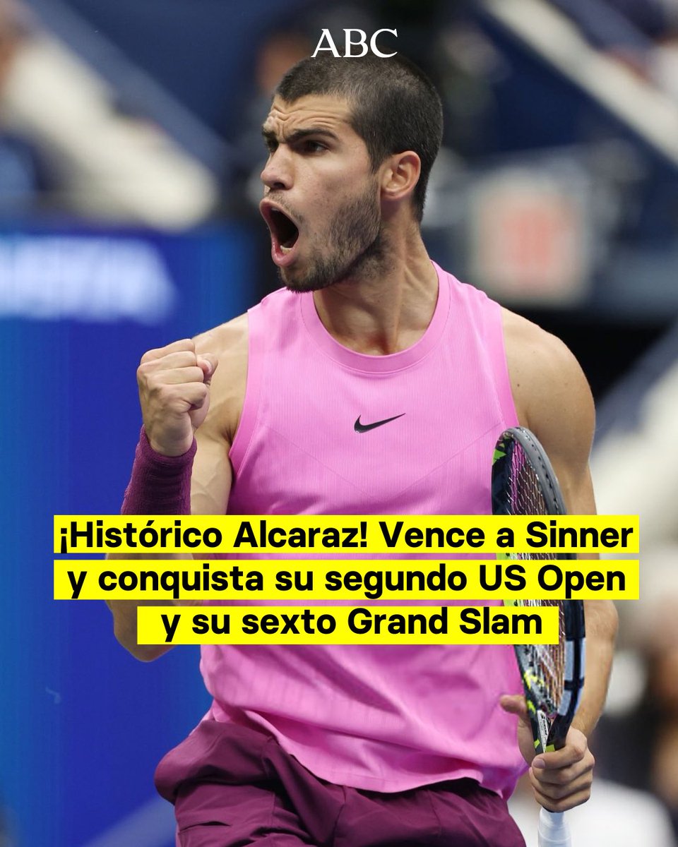 🎾🇪🇸 ¡Leyenda Alcaraz! El español vence a Sinner en la final del US Open y conquista su segundo título en Nueva York y su sexto Grand Slam 👏

🔗 ver.abc.es/m5fuc