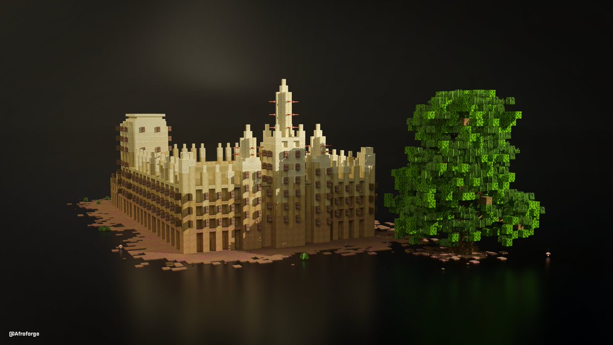 afroforge's tweet image. Mali Mosque #Minecraft #Minecraftbuilds