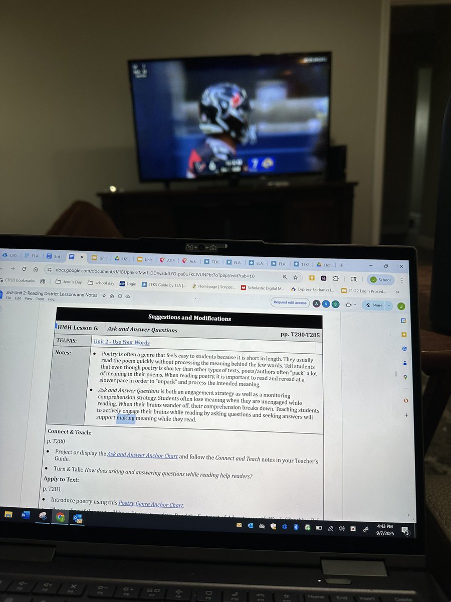 Sunday… it’s all about balance! Texans with a side of planning 🏈📓