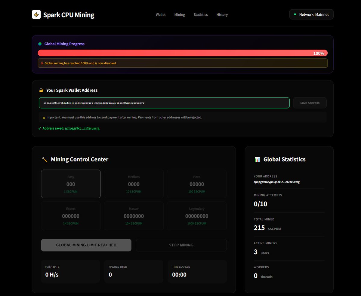 ✅ 100% Minting Completed — Please Stop Sending Payments

⚠️ Many addresses sent funds without mining (difficulty 7 &amp; 8 zeroes not attempted),
⚠️ Some addresses exceeded the maximum minting attempts,
⚠️ Others sent with incorrect amounts.
📊 These cases will be reviewed and
