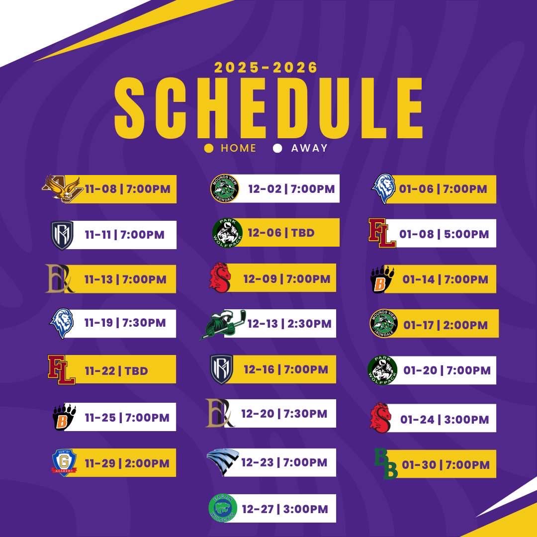 📣 The Wait Is Over…
The 2025 CDH Girls Hockey Schedule is HERE! 🏒💜💛

Mark your calendars, Raider fans — it’s going to be a season full of grit, heart, and unforgettable moments on the ice. Let’s pack the stands and show our support all season long!