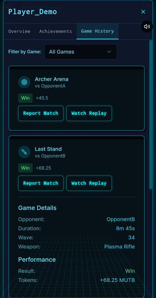 MutablePvP's tweet photo. New Update! 

We just dropped our analytics and player statics dashboards. You can try them out in our demo. 
Under Profile -> Detailed

🔥 https://t.co/dwaLUA46eP

#MutablePvP #Skill #Solana #MUTB #Update #CryptoTrading #cryptocurrency https://t.co/eQF2I0unDP