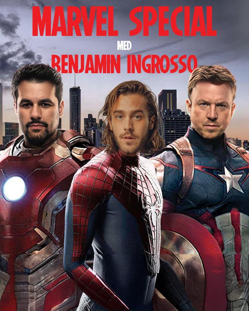 Måndag  - Vi bjuder på extra lyxig specialpodd när filmälskaren och Marvel-nörden Benjamin Ingrosso gästar oss och pratar MCU! 
Del 1 på måndag. Del 2 på fredag. 🍿🍿