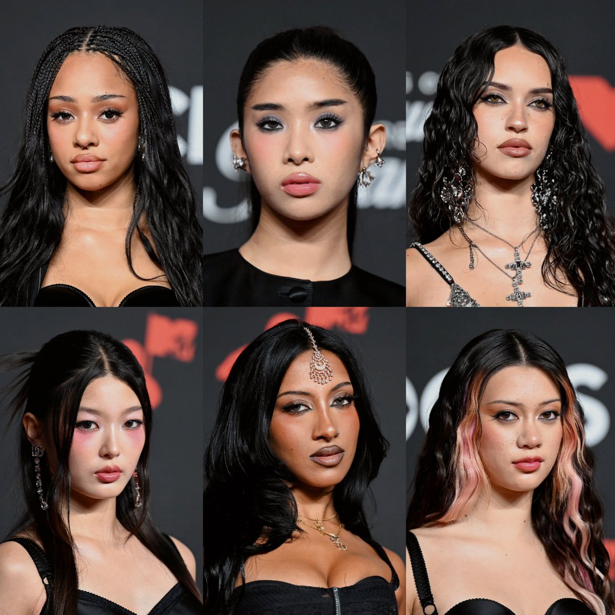 FACE CARD! Deslumbre das integrantes de KATSEYE no tapete vermelho de #VMAs