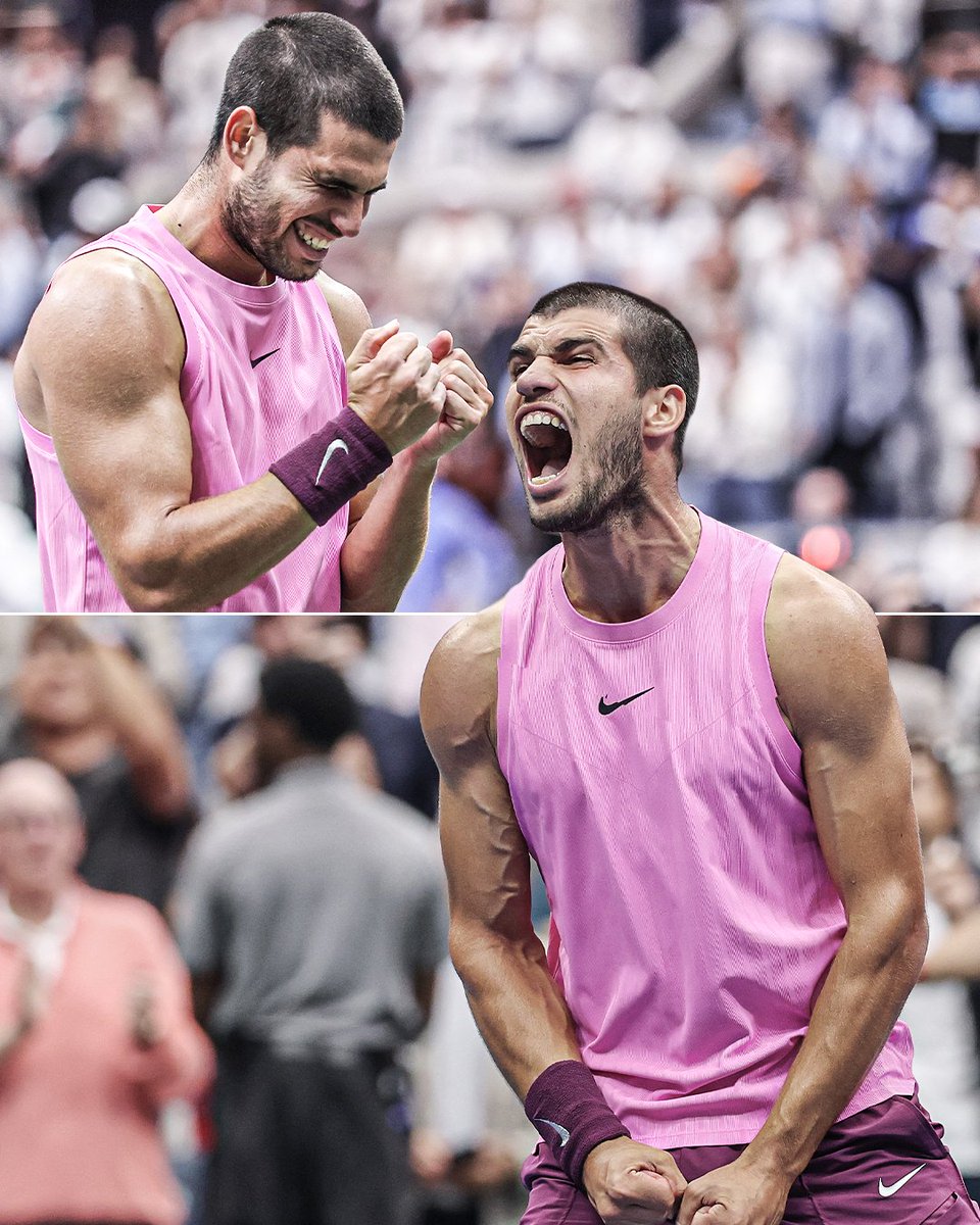 espn's tweet photo. All the emotions for Carlos Alcaraz after capturing his SIXTH Grand Slam title 🔥

A reminder that he is only 22 years old 👏 https://t.co/P7gUTyu22Q