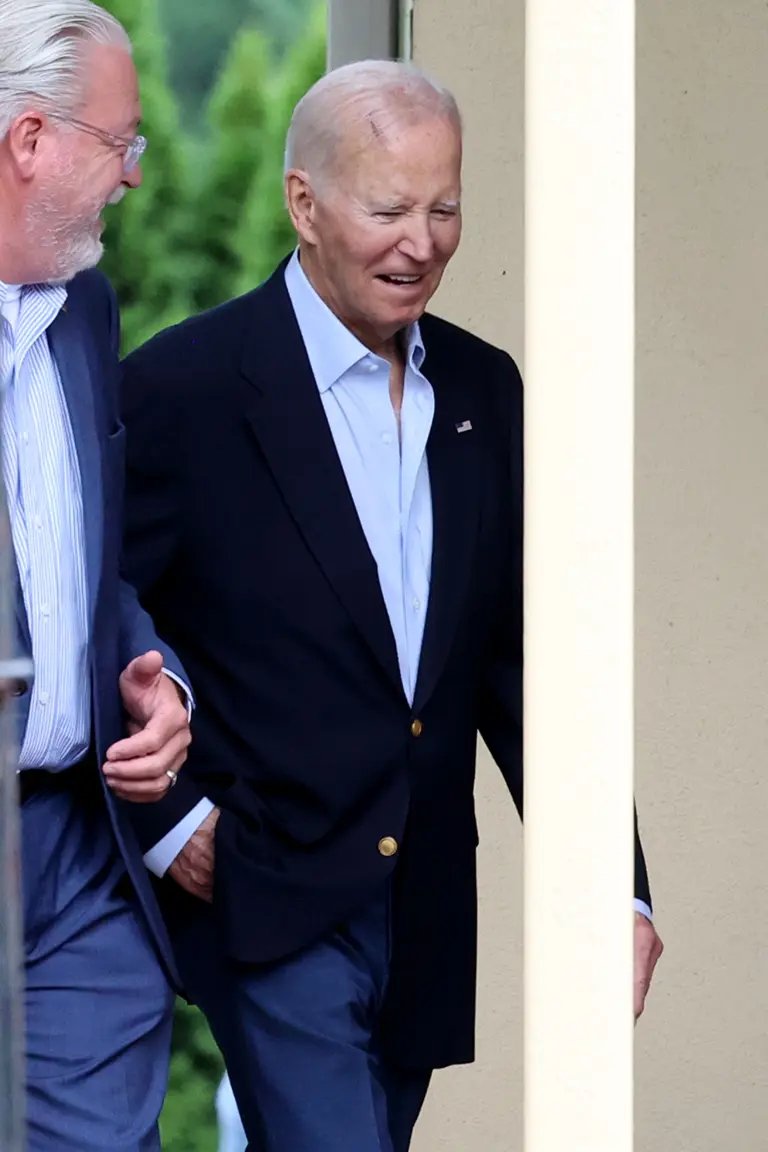 President Biden was spotted today exiting St. Joseph Church in Willmington, DE. (Source of photos: Matthew Symons/NYP)