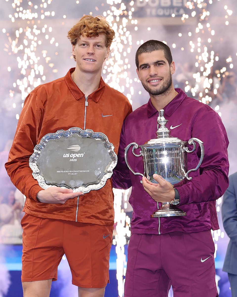 atptour's tweet image. A rivalry and a friendship to last the ages ❤️

#USOpen | #alcaraz | #sinner