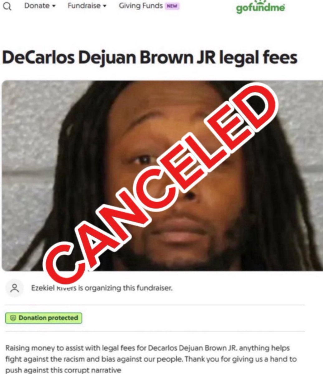 BREAKING 🚨 After MASSIVE backlash from users on 𝕏, GoFundMe has REMOVED the campaign for the man who k*lled Ityna Zarutska 

GOOD F*CKING RIDDANCE