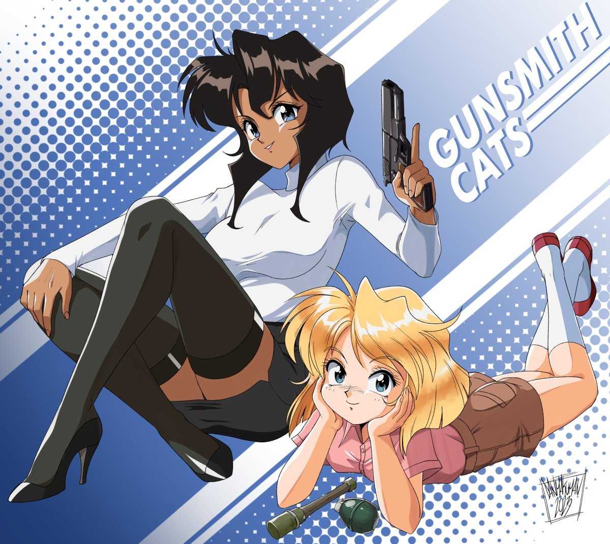 DanmakumanG's tweet photo. Gunsmith Cats! 🐈‍⬛🐈💥 https://t.co/TxsFJs6We6