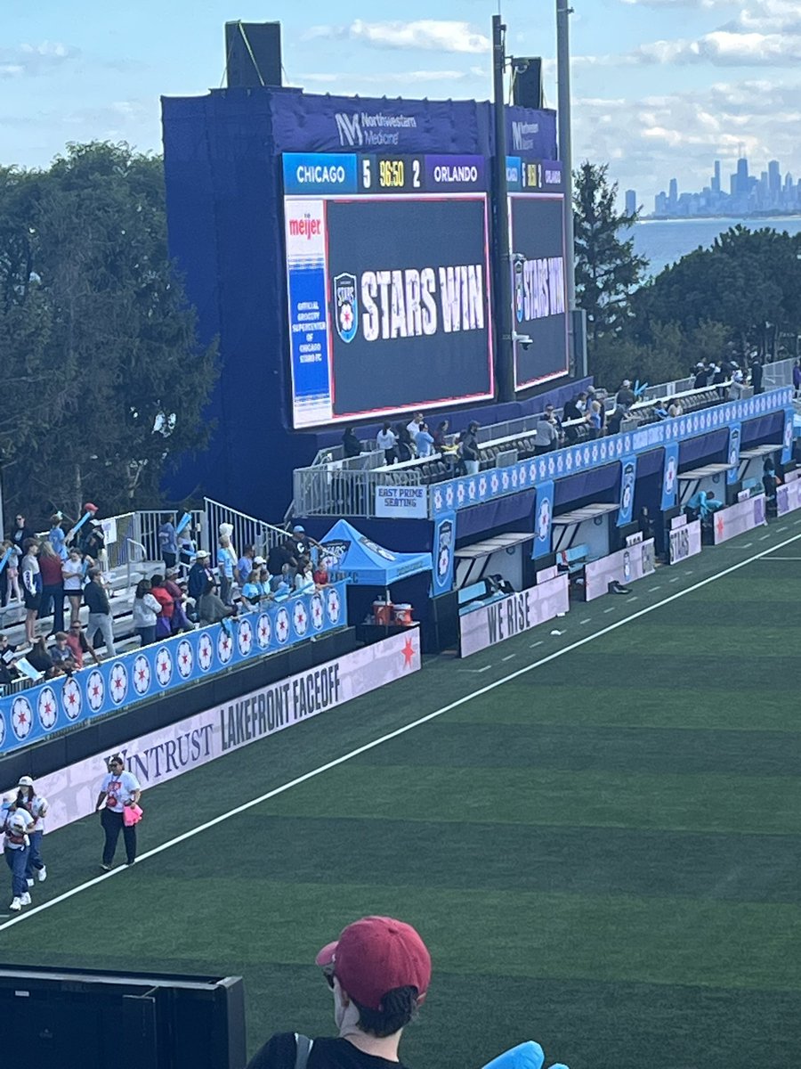emilyannwright's tweet photo. First time watching @theChicagoStars from the stadium…and what a game to start with! Won’t be the last, that’s for sure…especially in their new home on the lake! ⚽️ https://t.co/S5JI9j5ZRU