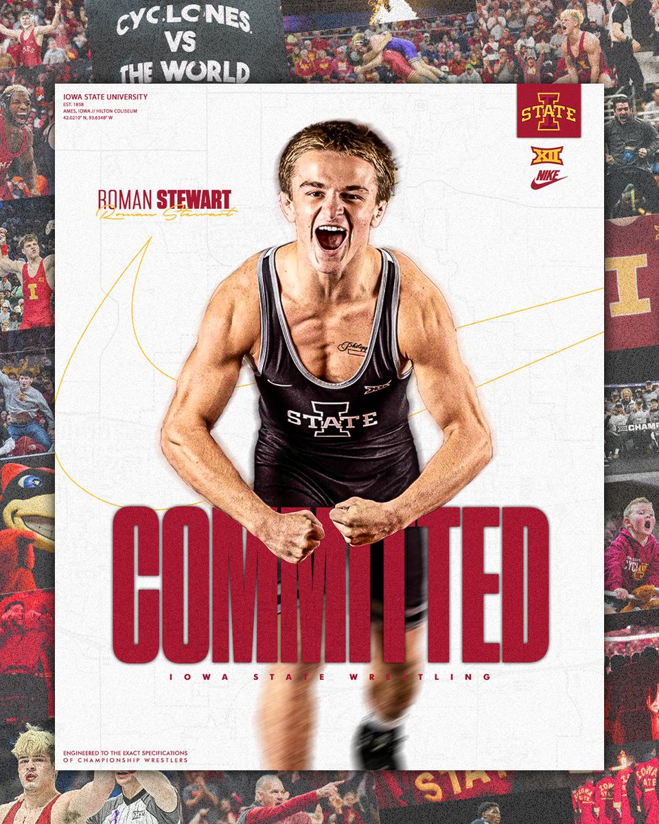 Congrats Roman! Iowa State getting a 🔨 ! <a href="/LHSBlueJays/">Liberty HS Athletics</a> <a href="/Coach_Laws/">Kellen Laws</a> <a href="/BrickerDixon/">Bricker Dixon</a> <a href="/victorywrestlin/">Smith</a> <a href="/McClainKenzie/">Kenzie McClain</a>