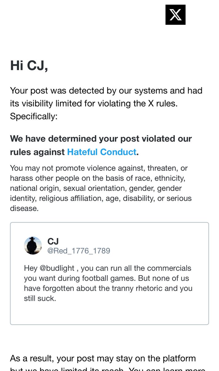 It’s my favorite email I regularly get from X. 🖕🏻