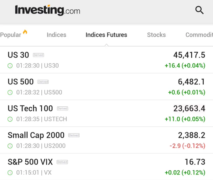 🚨 INVESTING : "Futures azionari aprono poco variati nel commercio notturno, mentre gli investitori si preparano a una settimana intensa"