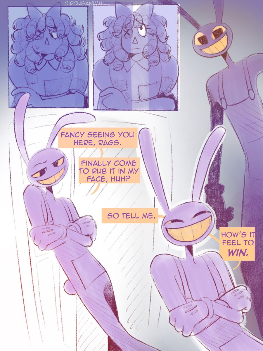 circusanim4l's tweet photo. Winner takes all! (post-ep6 fancomic 2/7) 🧵
-
#TADC #TheAmazingDigitalCircus #jax #ragatha #TADCEp6 https://t.co/hut0iZIOGY