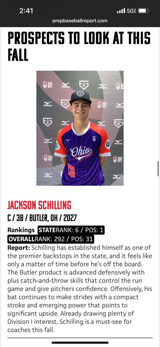J_Schill2027's tweet image. Thank you @weldyprep and the rest of the @PrepBaseballOH staff for the write up!!! 

@17nickplaatje @sullyhitting @CoachWesSmoke