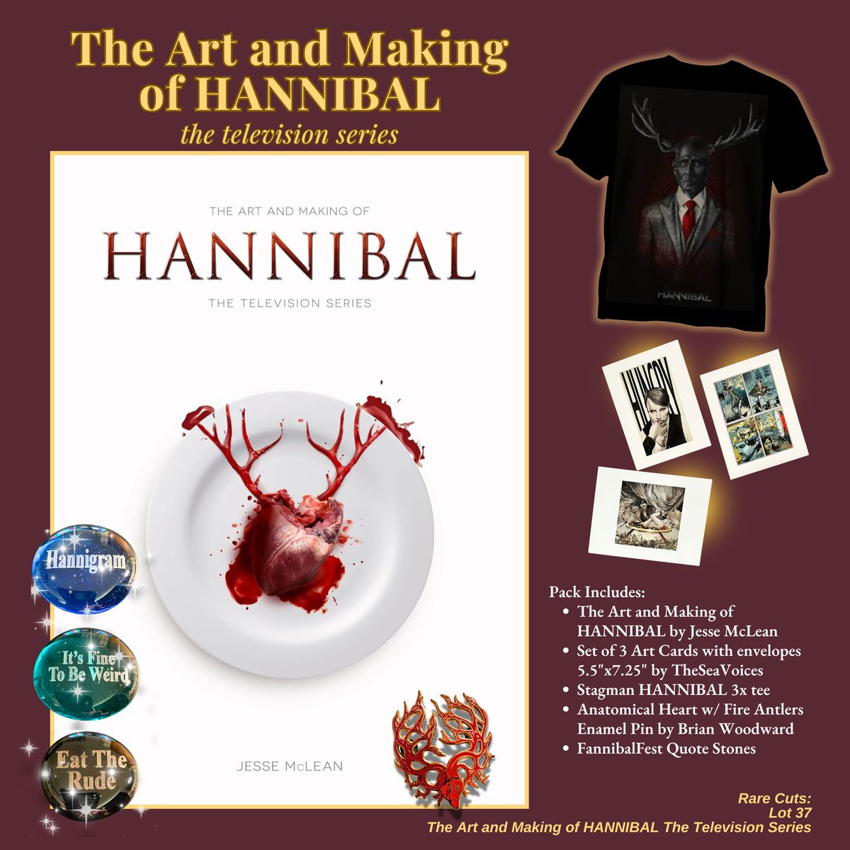 FannibalFest's tweet photo. 🩸Rare Cuts Preview🩸

Lot 13:Wendigo Fever Dream #1–vaulted Funko Pop + Joy Yang’s Wendell the Wendigo art &amp; charms 

Lot 37:The Art &amp; Making of Hannibal-Jesse McLean’s book + Stagman Tee + enamel pin❤️‍🔥

Auction Sept 14🔪

#RareCuts #RareCutsAuction #Hannibal10 #SaveHannibal https://t.co/TdfuuAKOL9