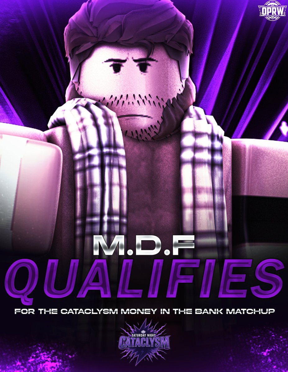 OPRW_ROBLOX's tweet image. QUALIFIED! 🚨

Saturday on CATACLYSM, the first two qualifying matchups for the CATACLYSM Money in the BANK matchup kicked off &amp;amp; the first 2 entrants are IN! 🤯

Saturday we saw @rosegold_AP &amp;amp; #MDF BOTH successfully win their matchups to punch their ticket to #OPRWRTTC!

With…