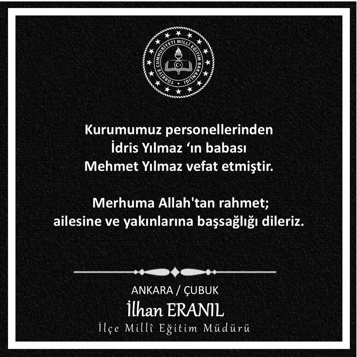 Çubuk İlçe Millî Eğitim Müdürlüğü (@cubukilcemem) on Twitter photo 