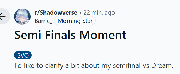 Wait...we're tripling down??? PirateSoftwareSV??

Brother it's ok to misplay, 3rd version of the truth - this is getting out of hand
reddit.com/r/Shadowverse/…