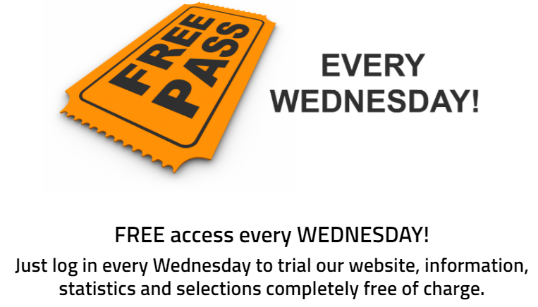 SpeedRatingscom's tweet photo. FREE access to https://t.co/oQ4y4UhhXq tomorrow and every Wednesday! Just login on a Wednesday to trial our website, information, statistics and selections completely free of charge. https://t.co/SjDa0efanC