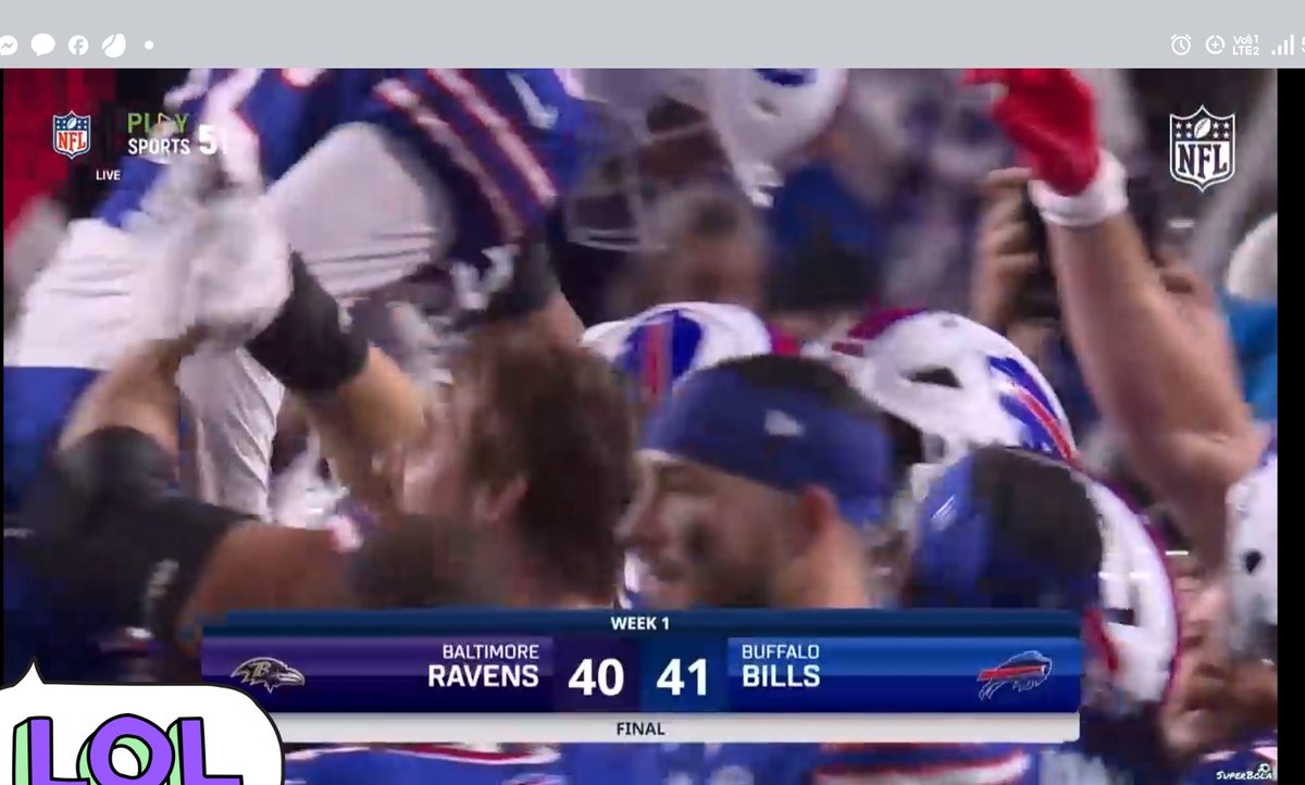 จะมันส์ไปไหน คุ้มค่าเน็ตและเสียเวลาดู เกมส์⭐⭐⭐⭐⭐
#BALvsBUF 
#NFL
#NFLWeek1