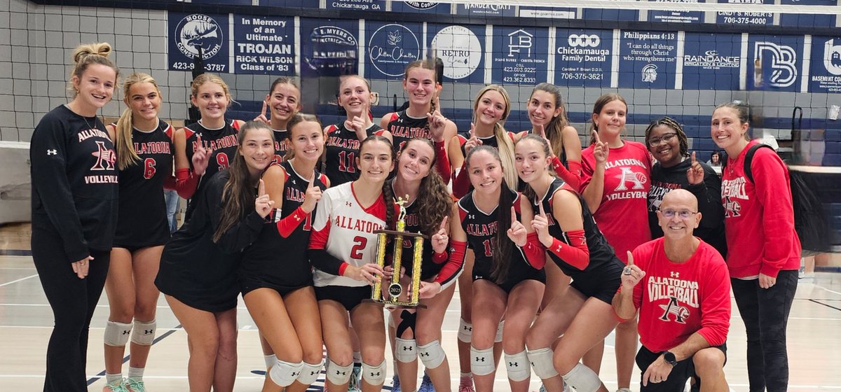 Allatoona Volleyball (@allatoonavb) on Twitter photo Congratulations to the varsity <a href="/AllatoonaVB/">Allatoona Volleyball</a> team for winning the Gordon Lee Trojans Invitational. Winning four straight matches and they took home the championship.
Way to "Own the Court"
Go Bucs
<a href="/cobb_sports/">Cobb Sports</a>
<a href="/toona_athletics/">Allatoona Athletics</a>
<a href="/OfficialGHSA/">GHSA</a> Congratulations to the varsity <a href="/AllatoonaVB/">Allatoona Volleyball</a> team for winning the Gordon Lee Trojans Invitational. Winning four straight matches and they took home the championship.
Way to "Own the Court"
Go Bucs
<a href="/cobb_sports/">Cobb Sports</a>
<a href="/toona_athletics/">Allatoona Athletics</a>
<a href="/OfficialGHSA/">GHSA</a>
