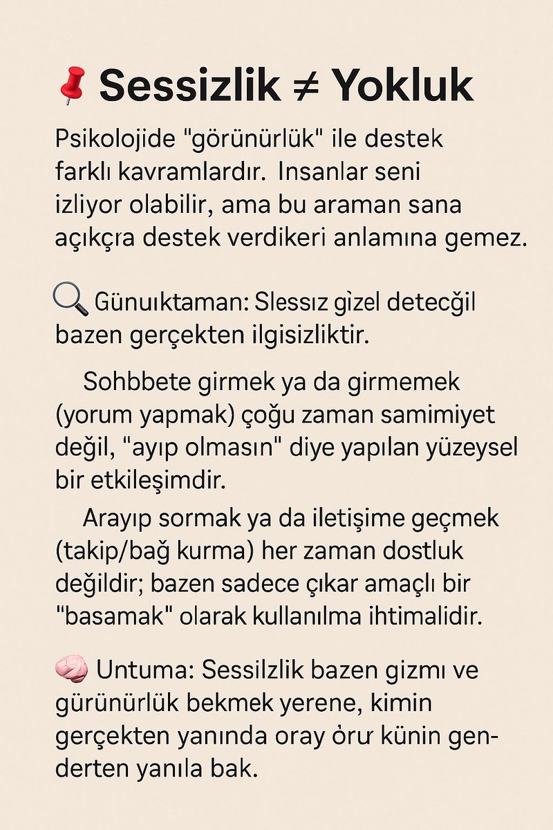 tomacoglu's tweet photo. 🇹🇷 Türkçe📌 Sessizlik ≠ Yokluk 
🇬🇧 English📌Silence ≠ Absence

#Psikoloji #Sessizlik #Destek #İlgi #Özdeğer #Farkındalık #GerçekHayat #Psychology #Silence #Support #Value #SelfWorth #Awareness #RealLife https://t.co/WiOXmveCg9