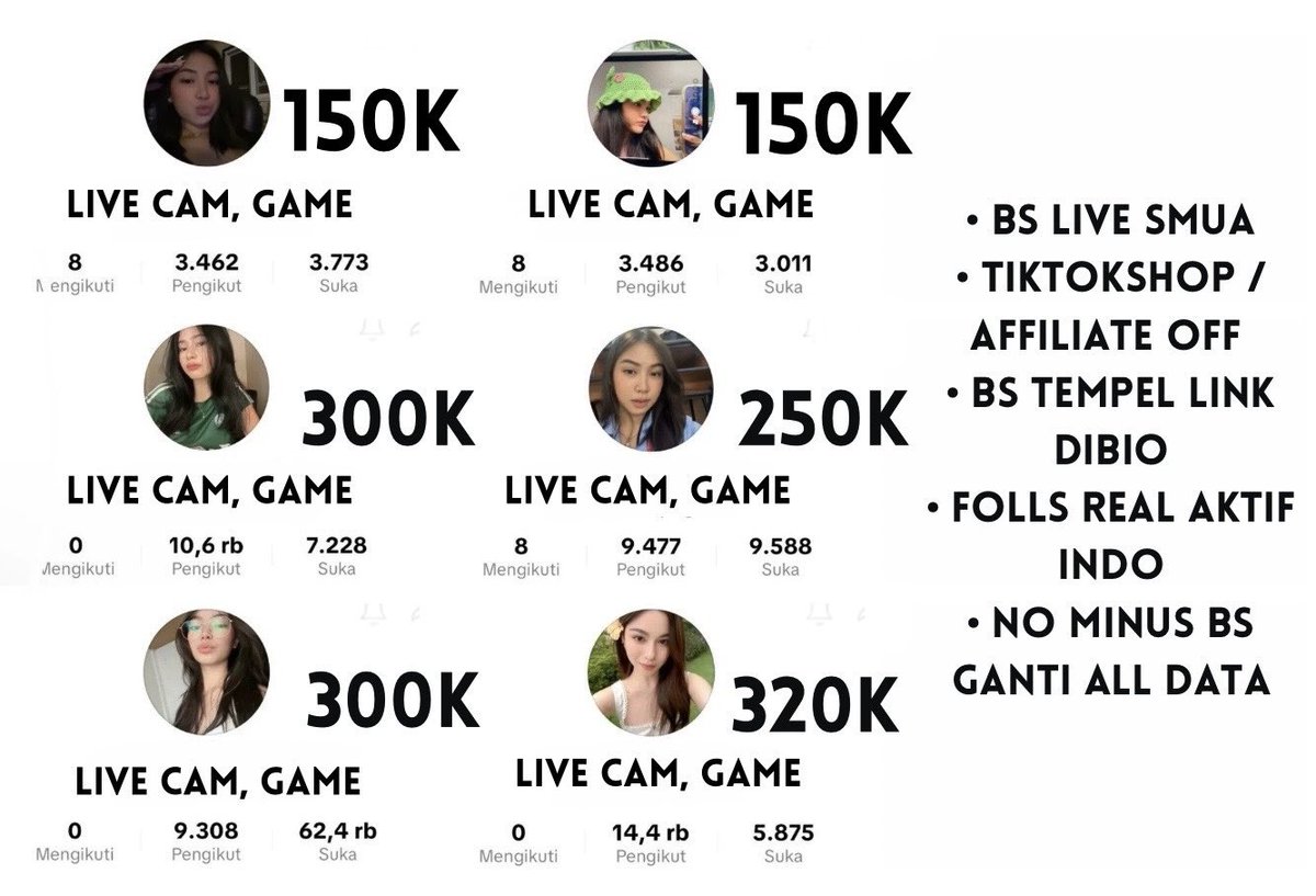 relie jual akun tiktok. tweet media