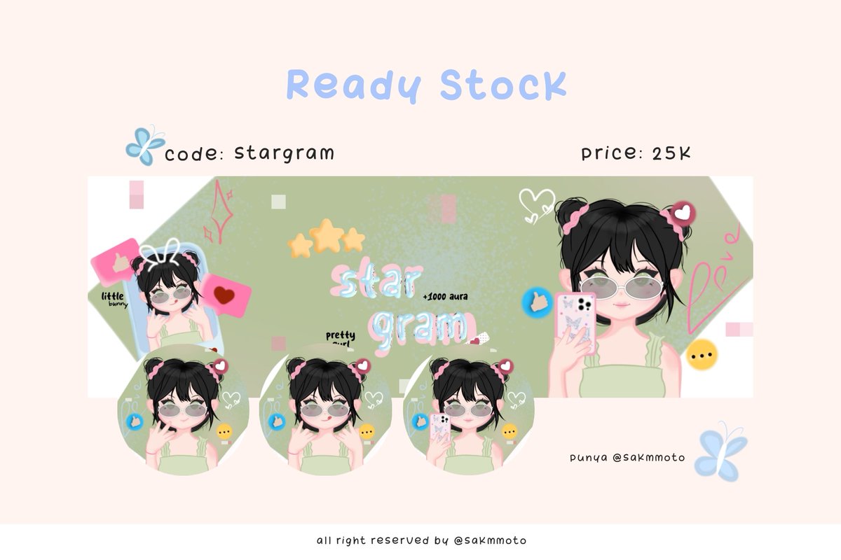 layout ready stock chibi, 25k/each get ava 3 jpg + png free retext..

#zonauang