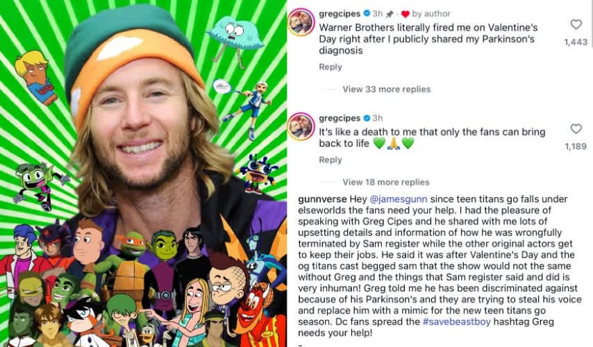 Not wrestling related, but as a comics/cartoon fan I had to share!

Firing someone for having Parkinsons disease is just heartless and disgusting. 

#savebeastboy

<a href="/JamesGunn/">James Gunn</a> <a href="/DCOfficial/">DC</a> <a href="/WBHomeEnt/">Warner Bros. Entertainment</a>