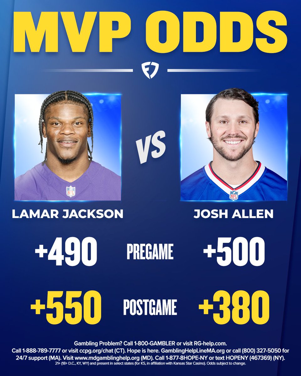Before tonight's game, Lamar Jackson was the MVP favorite. 

Now, it's Josh Allen 😤