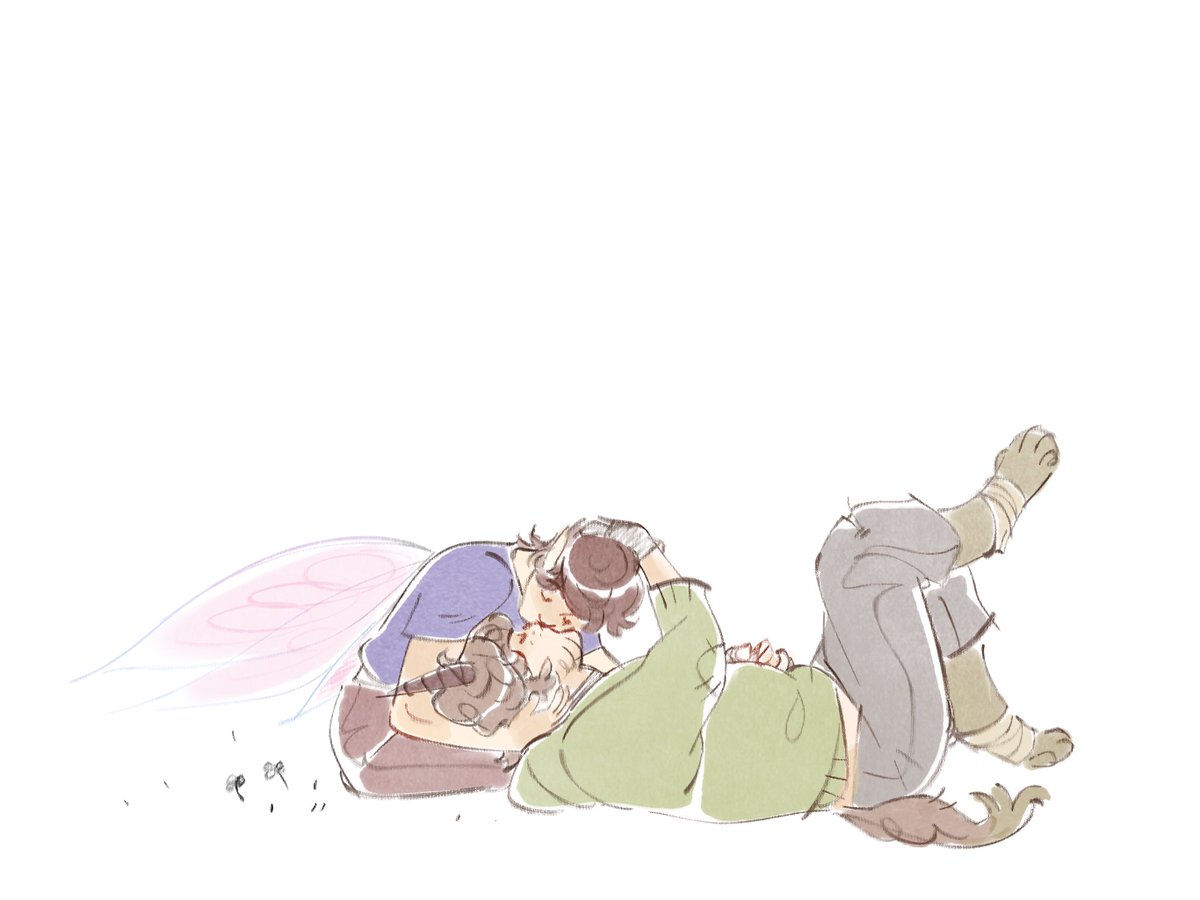 Lounging around . Thinking about building a community house #dnffanart #dsmpfanart