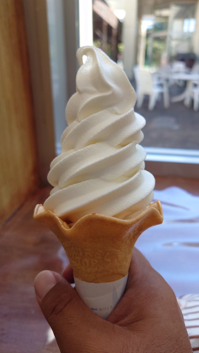 道の駅 とようら 海側に出てちょっと腹ごしらえ。 豚ザンギとソフト