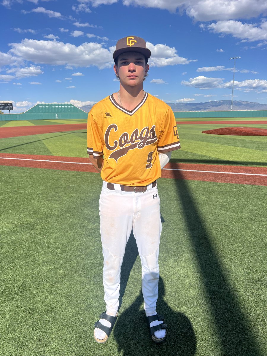 Five Tool New Mexico (@fivetoolnm) on Twitter photo F: <a href="/PVBaseballNM/">PVBaseball</a> 7, Cibola Cougars 3
PoG: Cody Clugston 3-3
Pitcher: Kyle Murphy 4 IP, 4K, ER
Notable: <a href="/SegottaBeau/">Beau Segotta</a> 2-3, RBI F: <a href="/PVBaseballNM/">PVBaseball</a> 7, Cibola Cougars 3
PoG: Cody Clugston 3-3
Pitcher: Kyle Murphy 4 IP, 4K, ER
Notable: <a href="/SegottaBeau/">Beau Segotta</a> 2-3, RBI