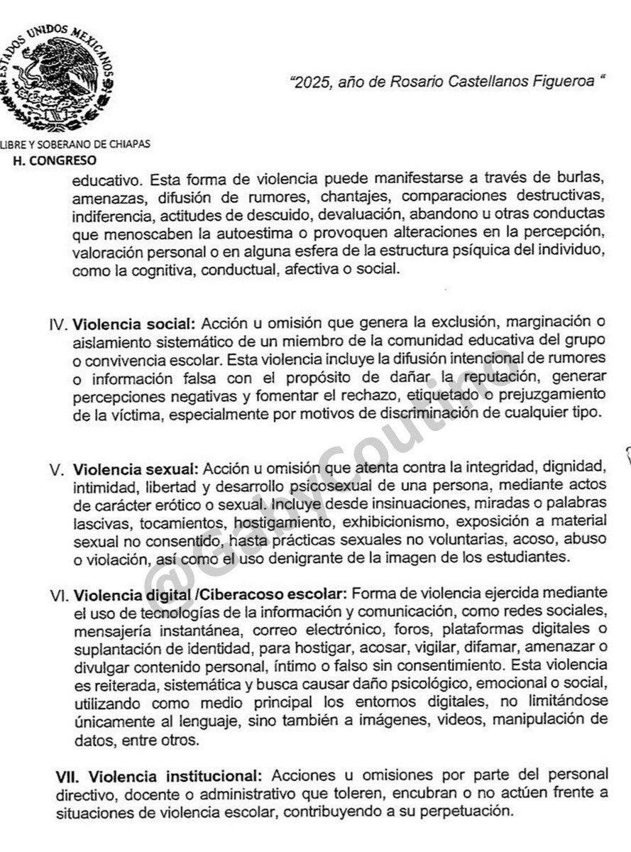 GabyCoutino's tweet photo. El @congresoChis aprobará sanciones para castigar la #ViolenciaEscolar. Listo un nuevo capítulo en el #CódigoPenal estatal que tipifica “los #Delitos cometidos contra la #Integridad y la #Dignidad en el ámbito educativo”. La propuesta garantiza la #ReparaciónDelDaño. #Chiapas https://t.co/MhfG4efw6k