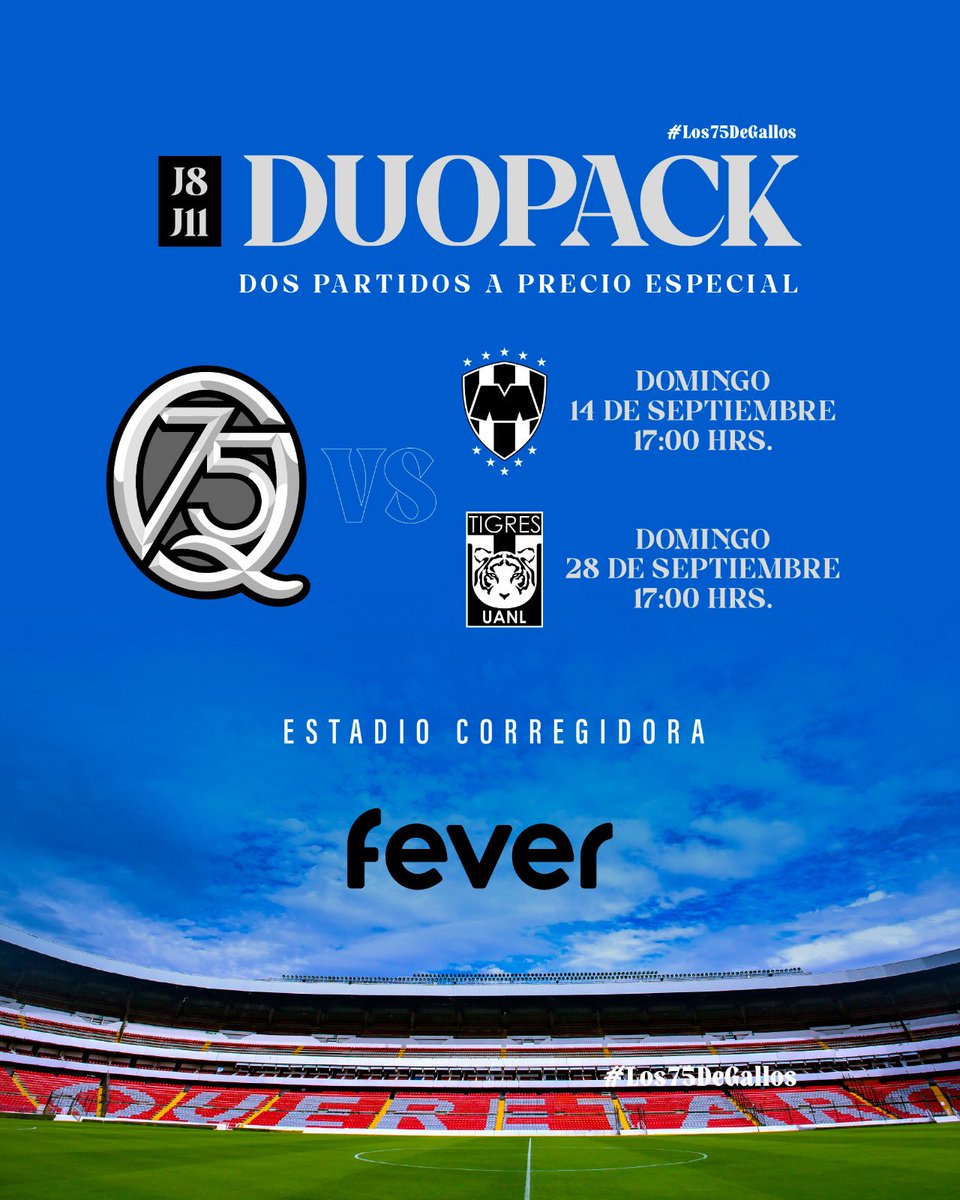 Club_Queretaro's tweet photo. Apoyemos con todo al Azul y Negro en el Corregidora. 🔵⚫️
#DuoPack disponible: https://t.co/jVF1u1daFz
¡Vamos juntos con nuestros Gallos Blancos!
#Los75DeGallos https://t.co/YesSNIawMk