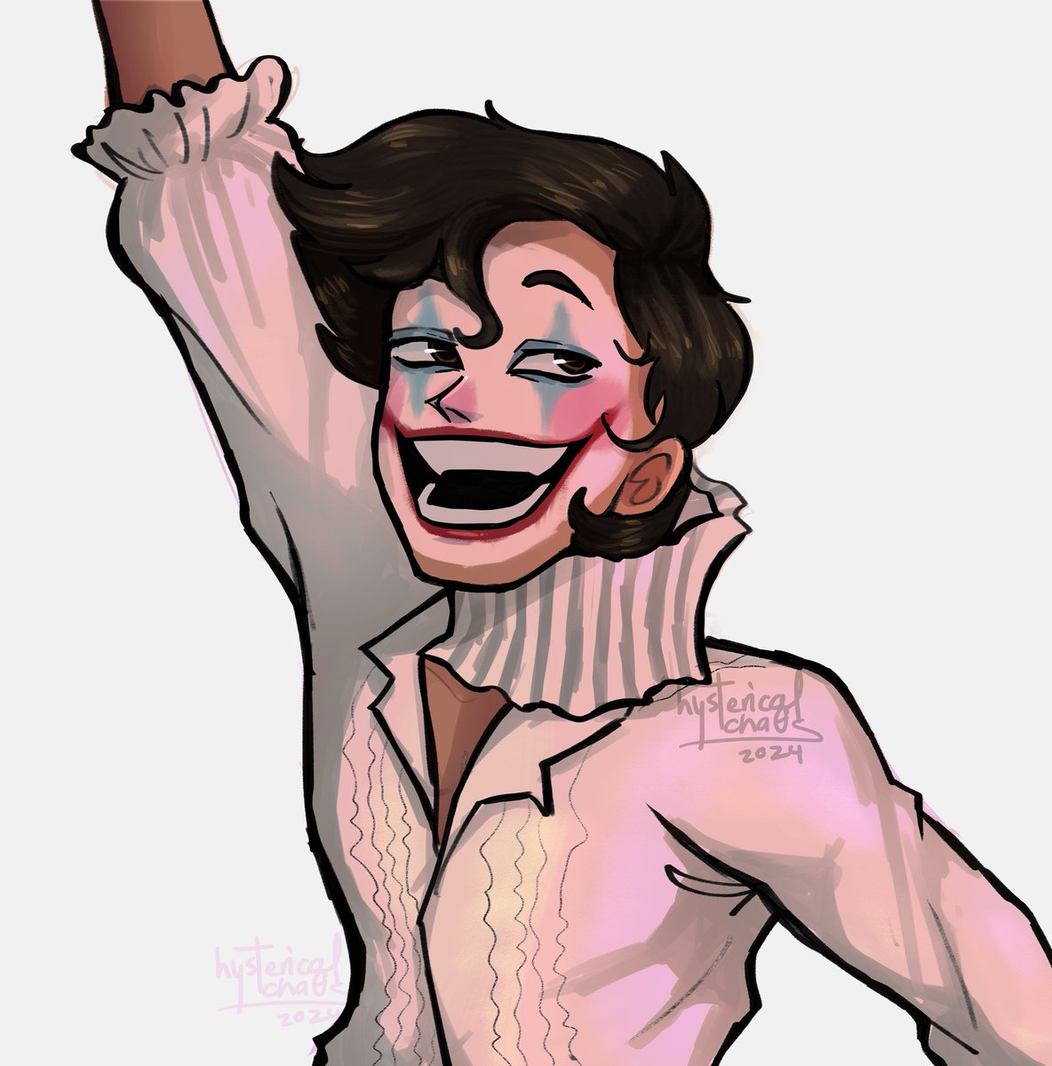 hystericalcha0s's tweet photo. [Reposted from Instagram]

Hello everyone! It has been a while! I have been inactive in this social media for a long while but decided to come back to see whats up. 

This was a recreation of a viral tiktok I like a lot. 

#digitalart #digitalartist #jester https://t.co/BadGeu8Wt0