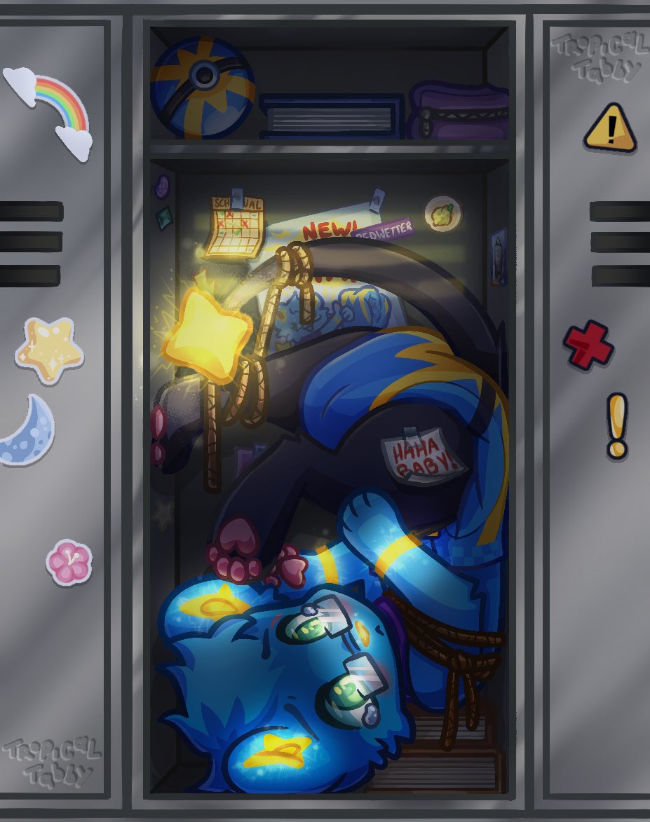 How will this little guy ever get out!✨
Thanks to <a href="/ShinxyNerd/">ShinxyNerd</a> for commissioning!
#abdl #babyfur #diaper #diaperfur #furry