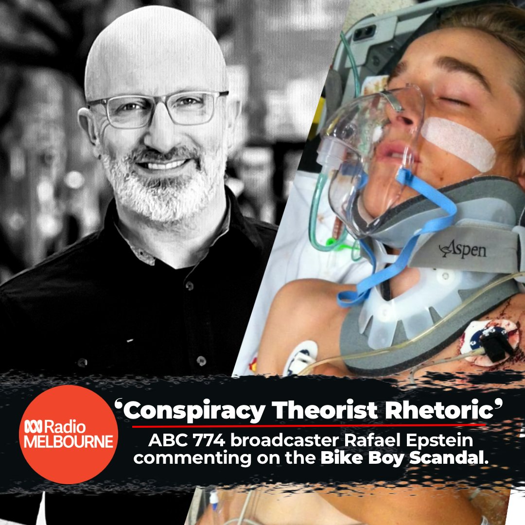 “Appalling Conspiracy Theories”––That's how Dan Andrews &amp; Catherine Kesik dismissed the Bike Boy Scandal.

“Conspiracy Theorist Rhetoric.” is how <a href="/abcmelbourne/">ABC Melbourne</a> Raf Epstein described the Bike Boy Scandal.  If Raf wants to examine the evidence, he could just pick up the phone.