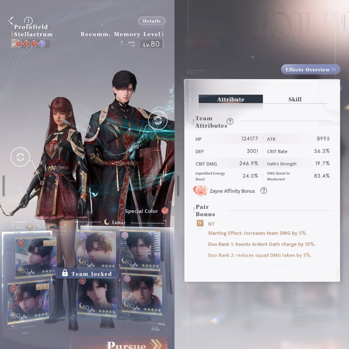 09/8/2025 – 09/22/2025
Senior Hunter Contest (SHC)

All Zayne 36/36
Assisting Memories DMG Boost +40%
#恋と深空 #LoveandDeepspace #Zayne #レイ #黎深 #이서언