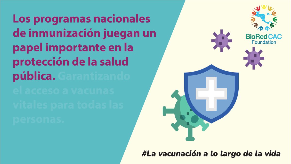 🛡️ Los programas nacionales de inmunización salvan vidas y protegen la salud pública. Es responsabilidad de todos los gobiernos garantizar acceso universal a las vacunas.<a href="/SaludPublicaRD/">Salud Pública RD</a> <a href="/MinSaludGuate/">Ministerio de Salud Pública y Asistencia Social</a> <a href="/SaludSV/">Ministerio de Salud</a> <a href="/saludgobhn/">Secretaría de Salud de Honduras, Oficial</a> <a href="/msaludcr/">Ministerio de Salud de Costa Rica</a> <a href="/MINSAPma/">Ministerio de Salud de Panamá</a>
#VacunacionALoLargoDeLaVida #BioRedCAC