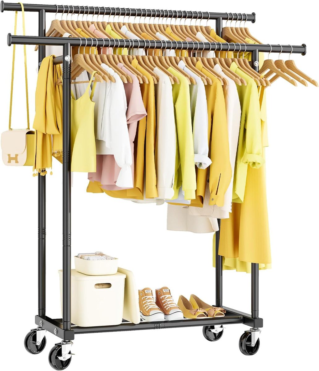 Double Rods Rolling Clothes Rack for $22.19  (Reg $49.99)

Use code 6TXDLGRY

fkd.sale/?l=https://amz…