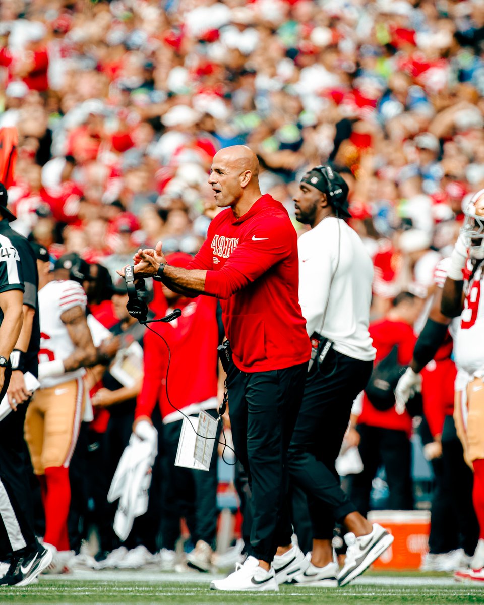 49ers's tweet photo. Looking like a proud coach 👏

All gas, no brake. https://t.co/57KcUQkM2y
